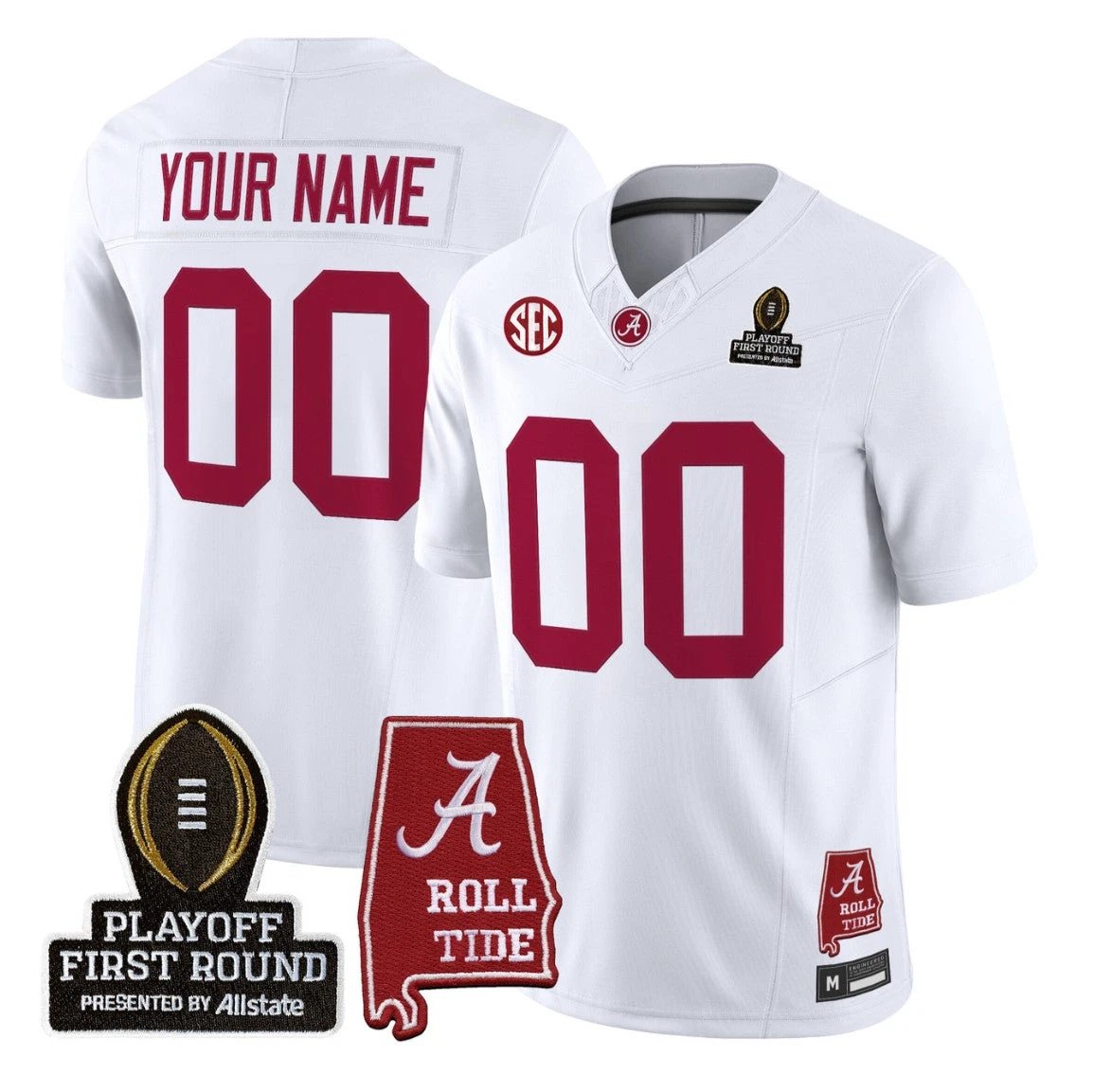 Custom Alabama Crimson Tide Jersey 2025 Playoff First Round Stitched by My Store NCAA Football Jerseys