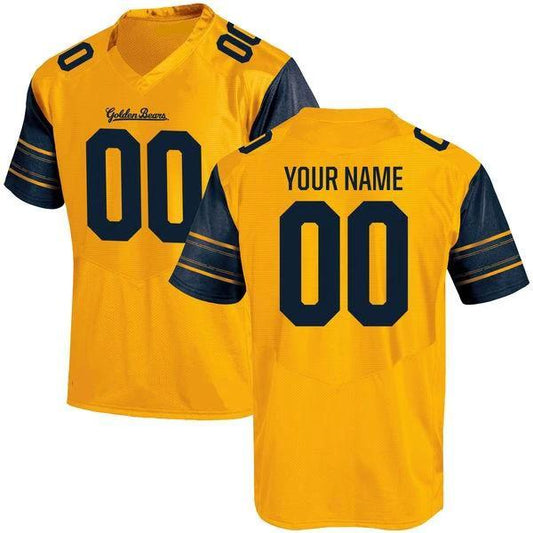 Custom California Golden Bears Jersey Name and Number NCAA College Football Yellow by My Store