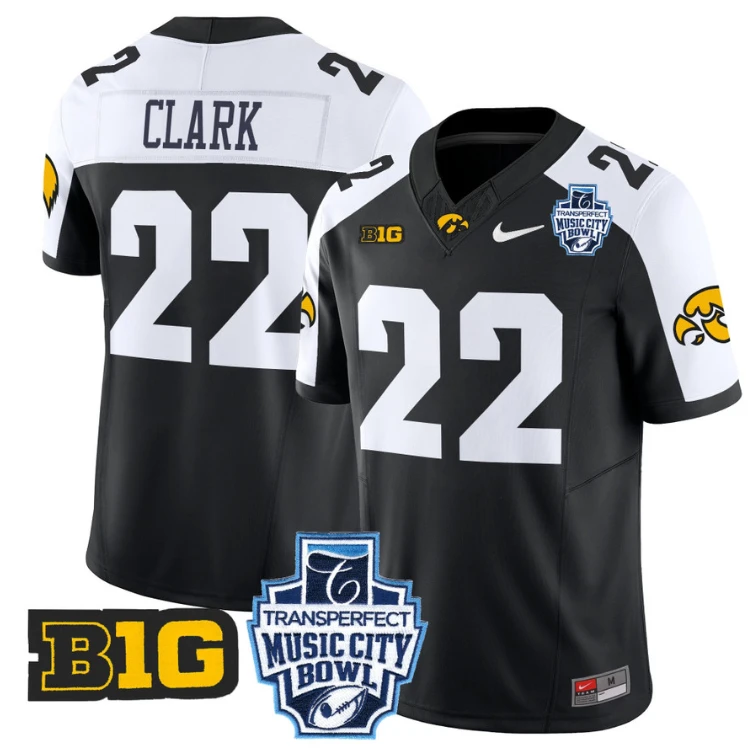 Caitlin Clark Jersey #22 Iowa Hawkeyes 2024 Music City Bowl Black Alternate by My Store