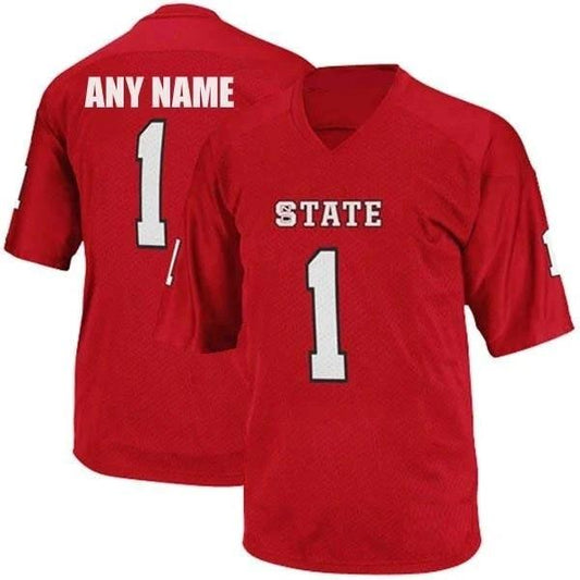 Custom NC State Wolfpack Jersey Name and Number NCAA College Football Red by My Store