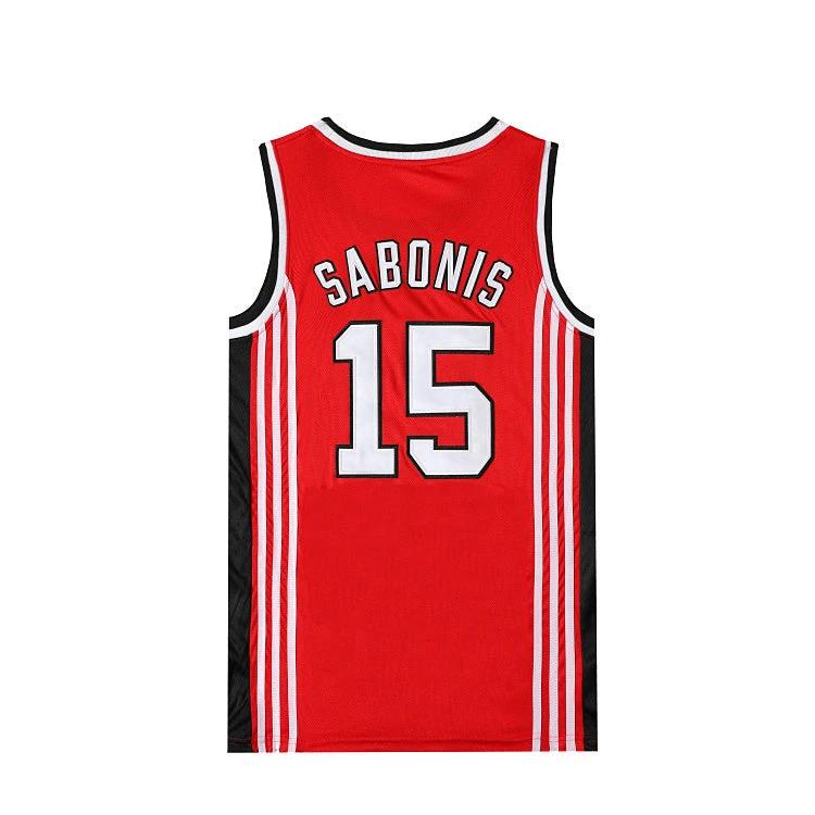 CCCP #15 Arvydas Sabonis Basketball Jersey Red by My store basketball