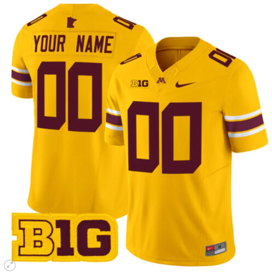Custom Minnesota Golden Gophers Jersey Name and Number Vapor Limited Football Gold by My Store