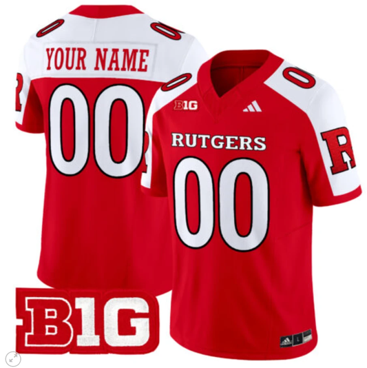 Custom Rutgers Scarlet Knights Jersey Name and Number Vapor Limited Football Red Alternate by My Store