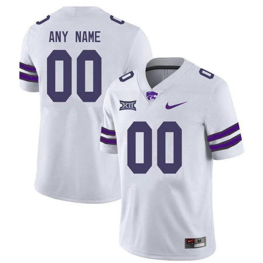 Custom Kansas State Wildcats Jersey Name and Number NCAA College Football White by My Store