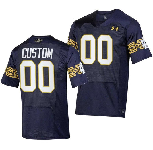 Custom Notre Dame Jersey Name and Number College Football 2023 Aer Lingus Classic Navy by My Store
