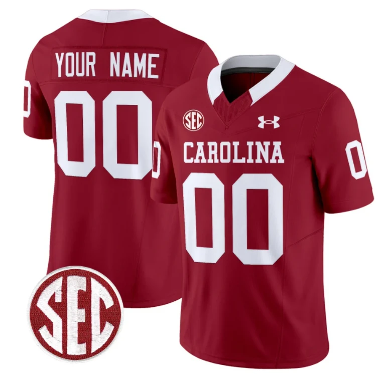 Custom South Carolina Gamecocks Jersey Name and Number Football 1980 Throwback Vapor Limited Garnet by My Store