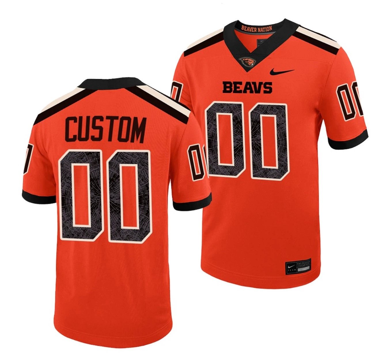 Custom Oregon State Beavers Jersey Name and Number NCAA College Football Untouchable Orange by My Store