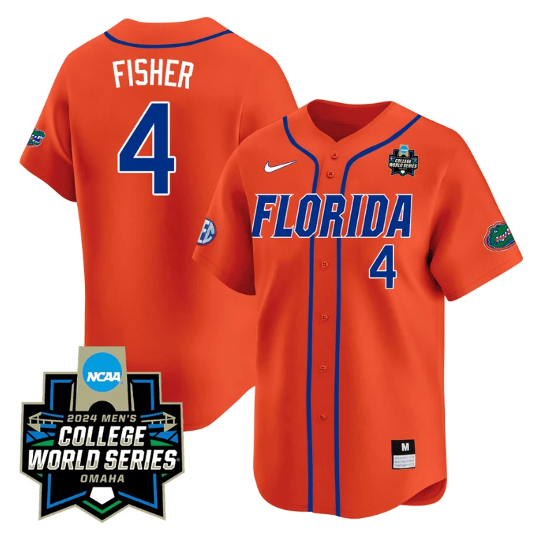 Cade Jersey #4 Florida Gators 2024 College World Series Vapor Premier Limited NCAA Baseball Stitched Florida Orange by My Store