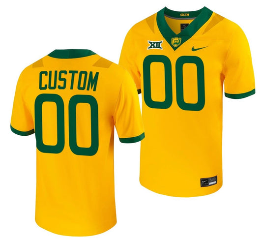 Custom Baylor Bears Jersey Name and Number NCAA College Football Untouchable Gold by My Store
