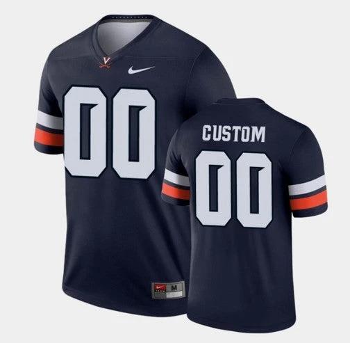 Custom Virginia Cavaliers Jersey Name and Number NCAA College Football Legend Navy by My Store