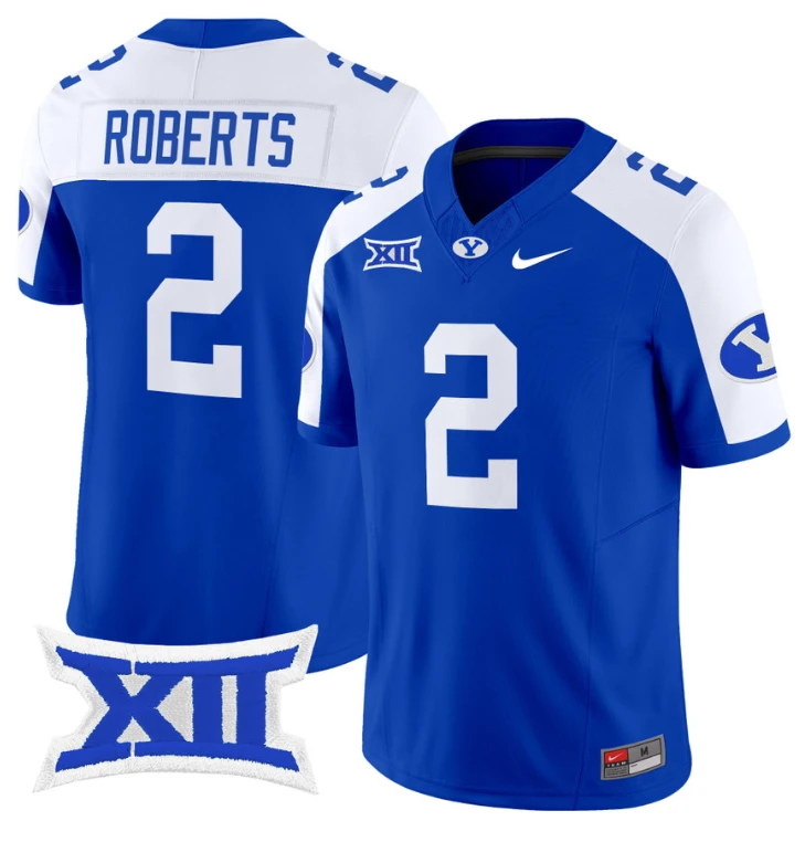 Chase Roberts Jersey #2 BYU Cougars Vapor Limited College Football Stitched Royal Alternate by My Store