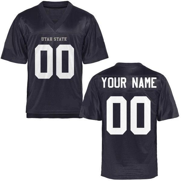 Custom Utah State Aggies Jersey Name and Number NCAA College Football Style 1 by My Store