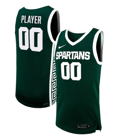 Custom Michigan State Spartans Jersey Name, Number NIL Basketball Green by My store basketball