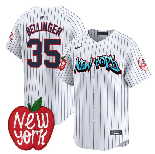 Cody Bellinger Jersey #35 New York Yankees Apple Patch Vapor Premier Limited Stitched Pinstripe by My Store
