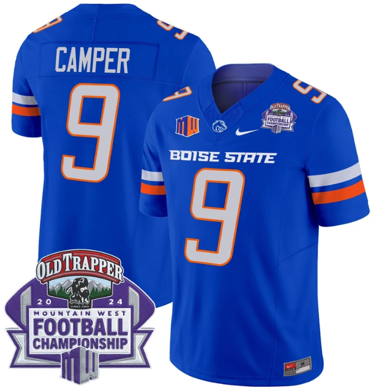 Cameron Camper Jersey #9 Boise State Broncos 2024 Championship Vapor Royal by My Store