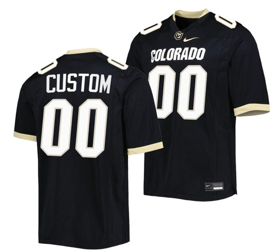 Custom Colorado Buffaloes Jersey Name and Number NCAA College Football Untouchable Black by My Store