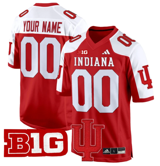 Custom Indiana Hoosiers Jersey 2024 Game V2 Football Stitched Crimson Alternate by My Store