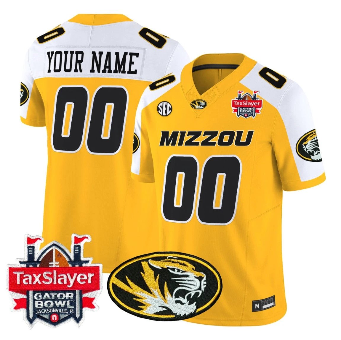 Custom Missouri Tigers Jersey 2025 Gator Bowl Vapor Limited Stitched by My Store NCAA Football Jerseys