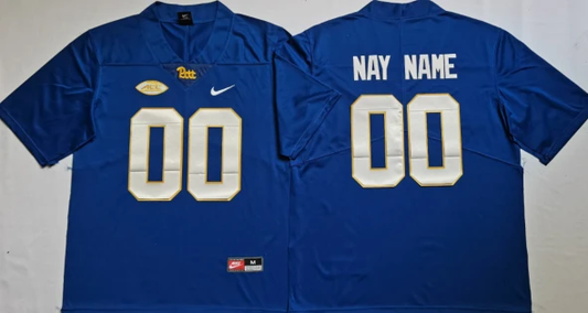 Custom Pittsburgh Panthers Jersey Name and Number NCAA College Football Blue by My Store