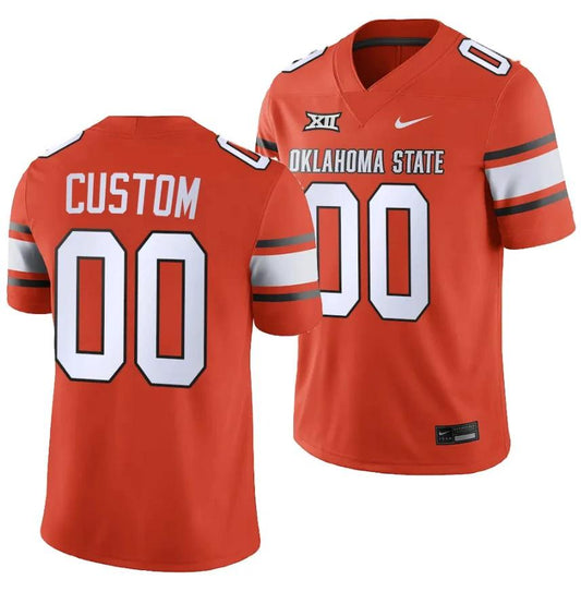 Custom Oklahoma State Jersey Name and Number College Football 2023 Game Orange by My Store