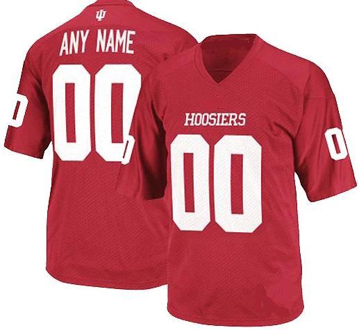 Custom Indiana Hoosiers Jersey Name and Number NCAA College Football Red by My Store