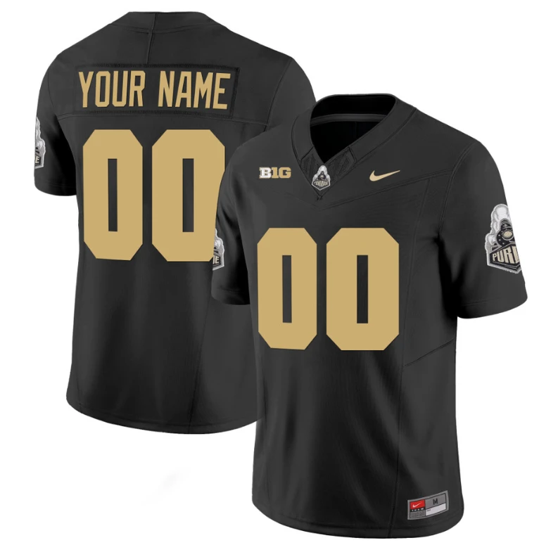 Custom Purdue Boilermakers Jersey Name and Number Vapor Football Stitched Black by My Store