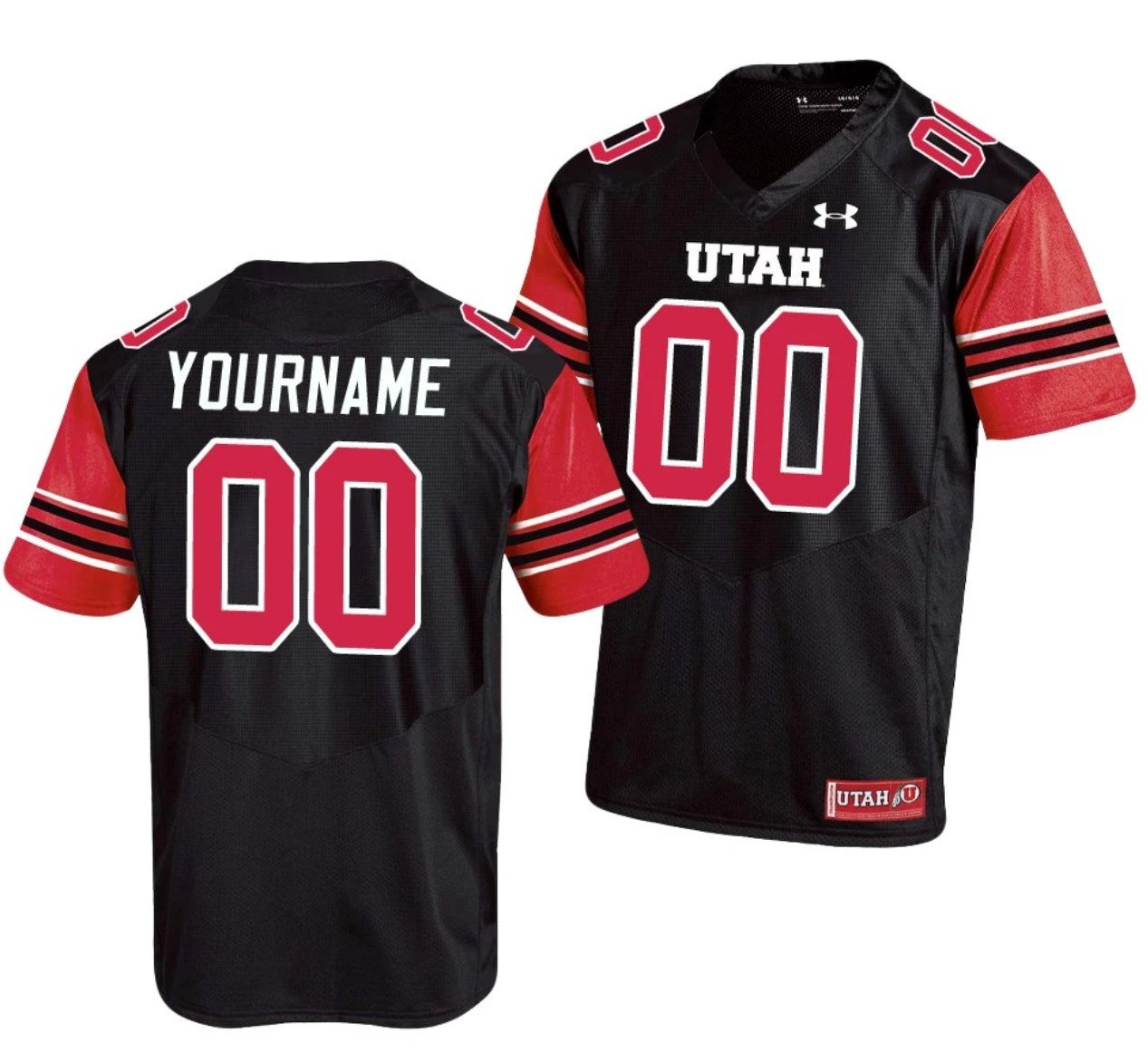Custom Utah Utes Jersey Name and Number NCAA College Football Replica Black by My Store