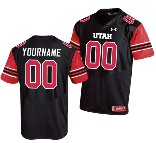 Custom Utah Utes Jersey Name and Number NCAA College Football Replica Black by My Store