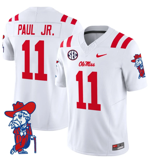 Chris Paul Jr Jersey #11 Ole Miss Rebels Vapor Limited College Football Stitched White by My Store