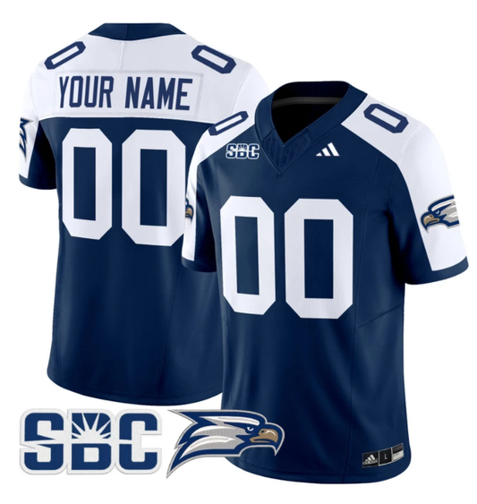 Custom Georgia Southern Eagles Jersey 2024 Vapor Limited Stitched Blue Alternate by NCAA Football Jersey