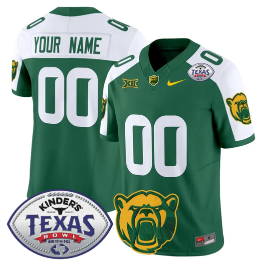 Custom Baylor Bears Jersey 2024 Texas Bowl Patch Football Stitched Green Alternate by My Store