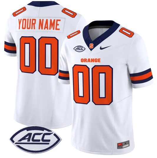 Custom Syracuse Orange Jersey Name and Number Vapor Limited College Football White by My Store