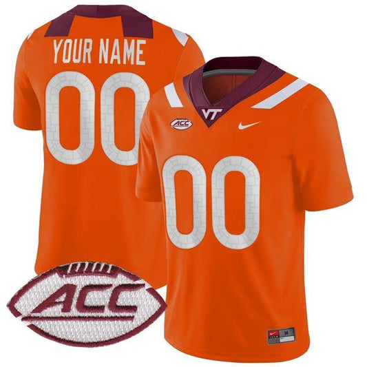 Custom Virginia Tech Hokies Jersey Name and Number College Football Orange Alternate Game – All Stitched by My Store