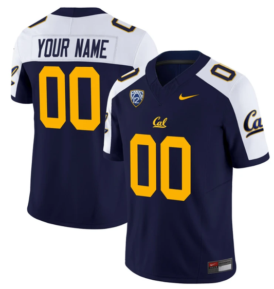 Custom California Golden Bears Jersey Limited Football Stitched Navy Alternate by NCAA Football Jersey
