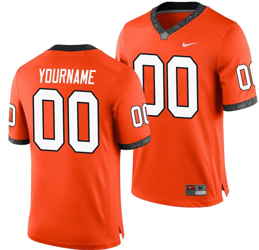 Custom Oklahoma State Cowboys Jersey Name and Number NCAA College Football Orange by My Store