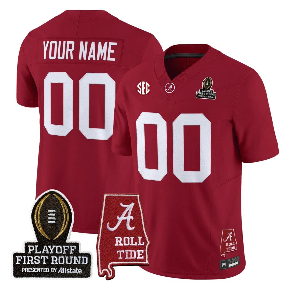 Custom Alabama Crimson Tide Jersey 2025 Playoff First Round Stitched by My Store NCAA Football Jerseys