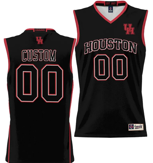 Custom Houston Cougars Jersey Name and Number NIL College Basketball Lightweight Black by My store basketball