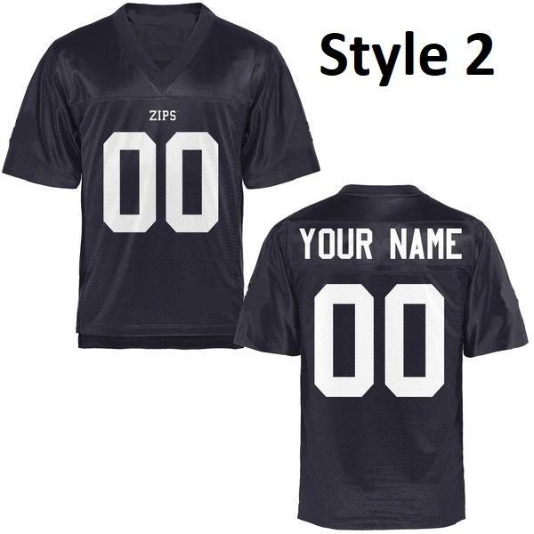 Custom Akron Zips Jersey Name and Number NCAA College Football Style 2 by My Store