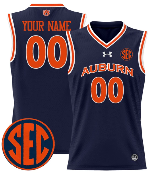 Custom Auburn Tigers Jersey Name, Number 2024 Lightweight Basketball Navy by My store basketball