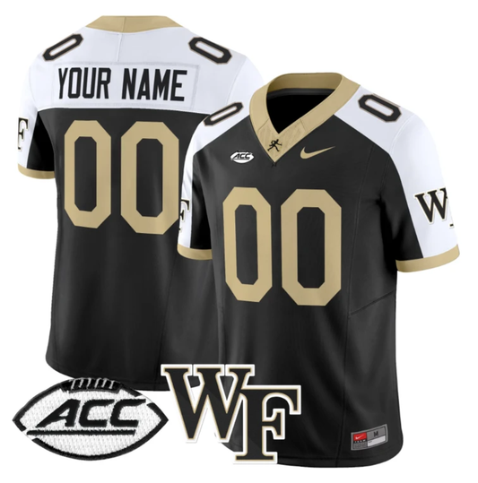 Custom Wake Forest Demon Deacons Jersey 2024 Limited Stitched Black Alternate by NCAA Football Jersey
