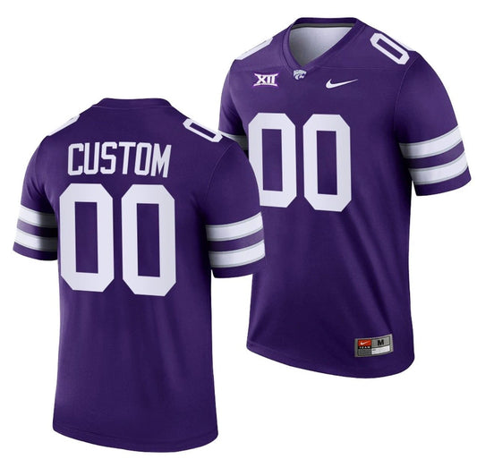 Custom Kansas State Wildcats Jersey Name and Number NCAA College Football Replica Purple by My Store