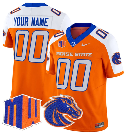 Custom Boise State Broncos Jersey Name and Number Vapor Limited College Football Stitched Orange Alternate by My Store