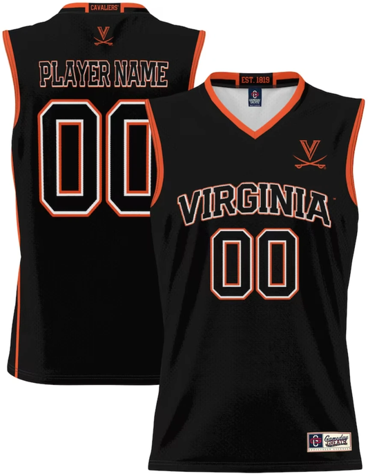 Custom Virginia Cavaliers Jersey Name and Number GameDay Greats Basketball Lightweight Black by My store basketball