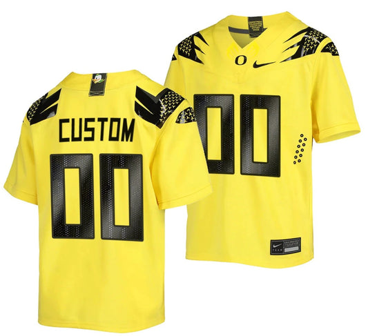 Custom Oregon Ducks Jersey Name and Number NCAA College Football Vapor Fusion Yellow by My Store