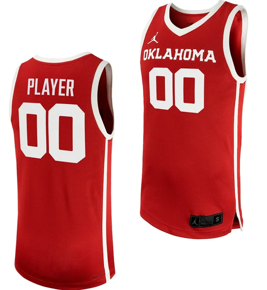 Custom Oklahoma Sooners Jersey Name and Number College Basketball Crimson by My store basketball
