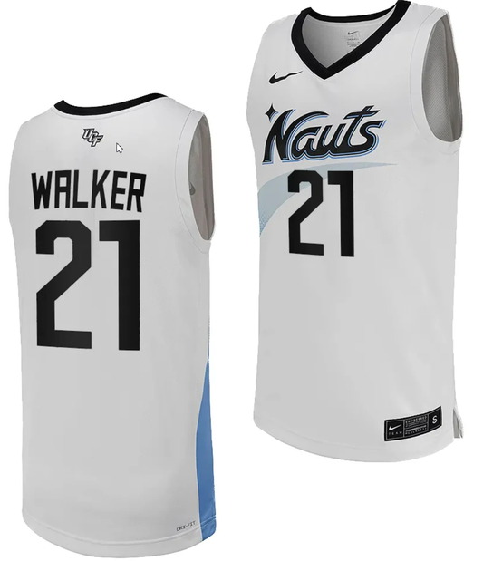 CJ Walker Jersey #3 UCF Knights Replica College Basketball White Uniform by My store basketball