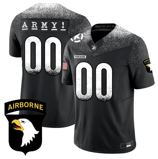 Custom Army Black Knights Jersey Name, Number 101st Airborne Division Honoring Black by My Store