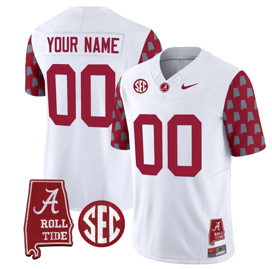 Custom Alabama Crimson Tide Jersey Name and Number Vapor College Football Limited Stitched Crimson Sleeves by My Store
