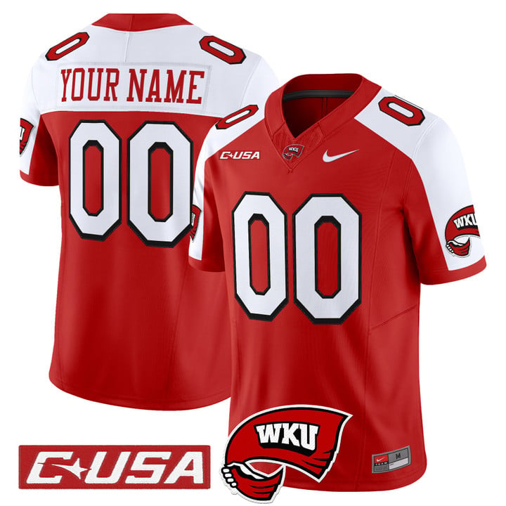 Custom Western Kentucky Hilltoppers Jersey 2025 Vapor Limited Stitched by My Store NCAA Football Jerseys