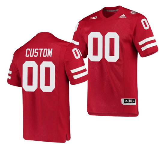 Custom Nebraska Cornhuskers Jersey Name and Number NCAA College Football Scarlet by My Store